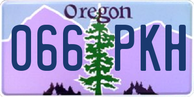 OR license plate 066PKH