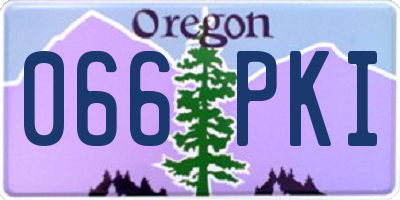 OR license plate 066PKI