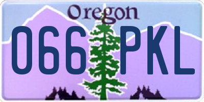 OR license plate 066PKL