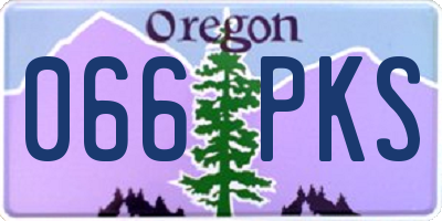 OR license plate 066PKS