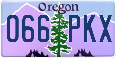 OR license plate 066PKX