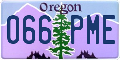 OR license plate 066PME