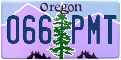 OR license plate 066PMT