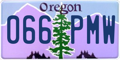 OR license plate 066PMW