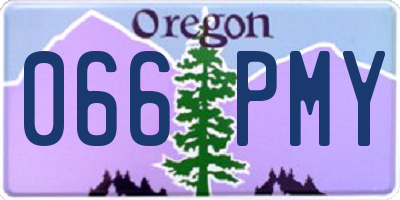 OR license plate 066PMY