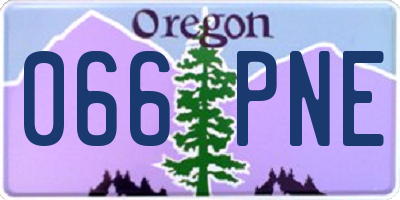 OR license plate 066PNE