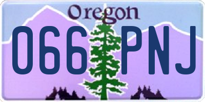 OR license plate 066PNJ