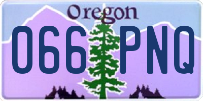 OR license plate 066PNQ
