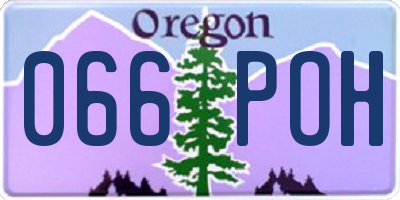 OR license plate 066POH