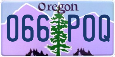 OR license plate 066POQ