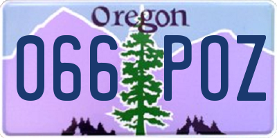 OR license plate 066POZ