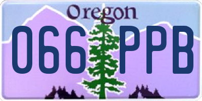 OR license plate 066PPB