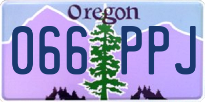 OR license plate 066PPJ