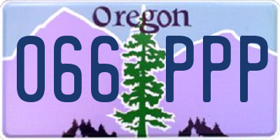 OR license plate 066PPP