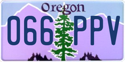 OR license plate 066PPV