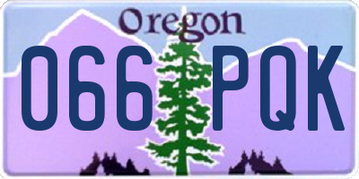 OR license plate 066PQK