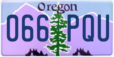 OR license plate 066PQU