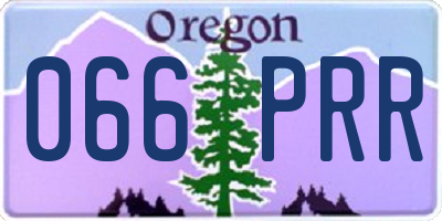 OR license plate 066PRR