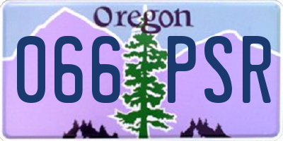 OR license plate 066PSR