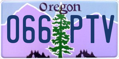 OR license plate 066PTV