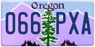 OR license plate 066PXA