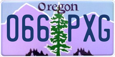 OR license plate 066PXG