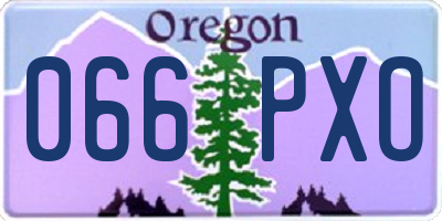 OR license plate 066PXO