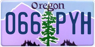 OR license plate 066PYH