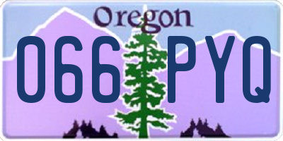 OR license plate 066PYQ