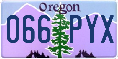 OR license plate 066PYX