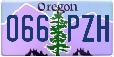 OR license plate 066PZH