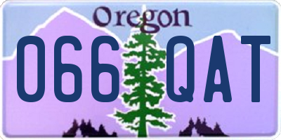 OR license plate 066QAT