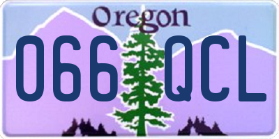 OR license plate 066QCL