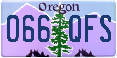 OR license plate 066QFS