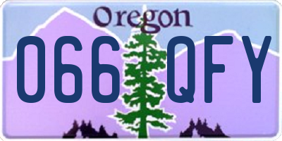 OR license plate 066QFY