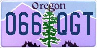 OR license plate 066QGT