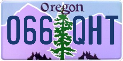 OR license plate 066QHT