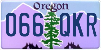 OR license plate 066QKR
