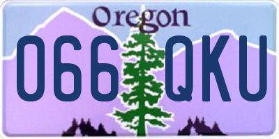 OR license plate 066QKU