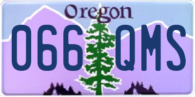 OR license plate 066QMS