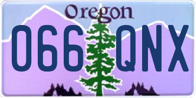 OR license plate 066QNX