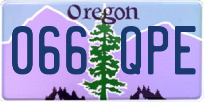 OR license plate 066QPE