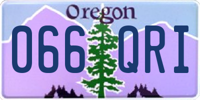 OR license plate 066QRI
