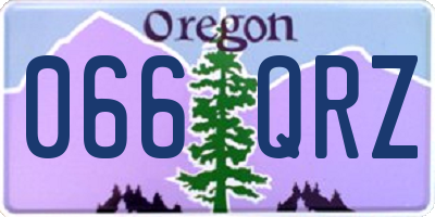 OR license plate 066QRZ
