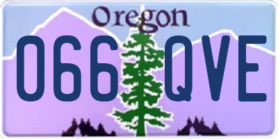 OR license plate 066QVE