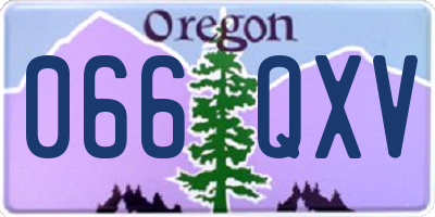 OR license plate 066QXV