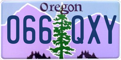 OR license plate 066QXY