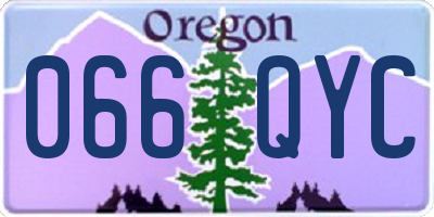 OR license plate 066QYC