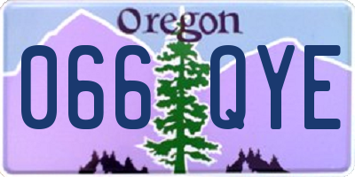 OR license plate 066QYE
