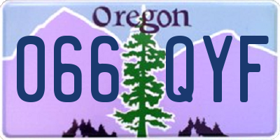 OR license plate 066QYF